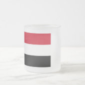 イエメン国旗 フロストグラスマグカップ (中央)