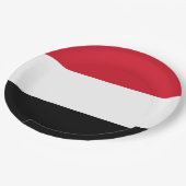 イエメン国旗 ペーパープレート (アングル)