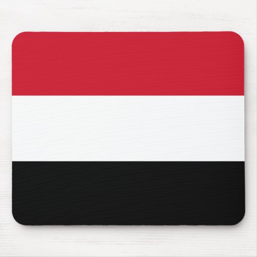 イエメン国旗 マウスパッド (正面)