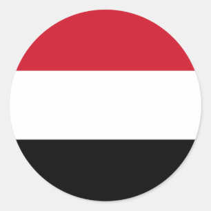 イエメン国旗 ラウンドシール
