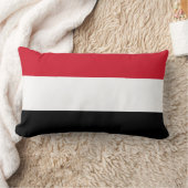 イエメン国旗 ランバークッション (ブランケット)