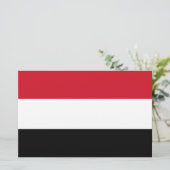 イエメン国旗 便箋 (スタンド正面)