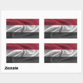 イエメン国旗 長方形シール (シート)