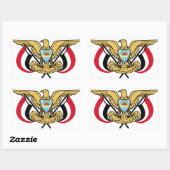 イエメン国章 長方形シール (シート)