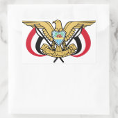 イエメン国章 長方形シール (バッグ)