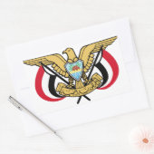 イエメン国章 長方形シール (封筒)