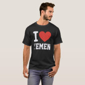 イエメン大好き ハート型のお土産 恋人たちの自豪心 旅行 1 Tシャツ (正面フル)