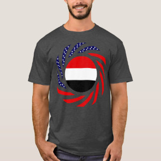 イエメン系アメリカ多国籍愛国国旗 Tシャツ