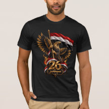 イエメン黄金の鷲 9月26日建国記念日Tシャツ