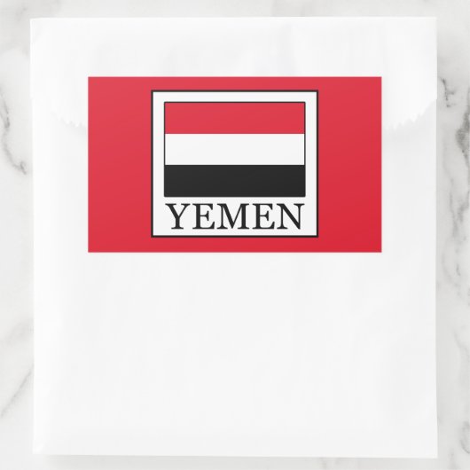 イエメン 長方形シール (バッグ)