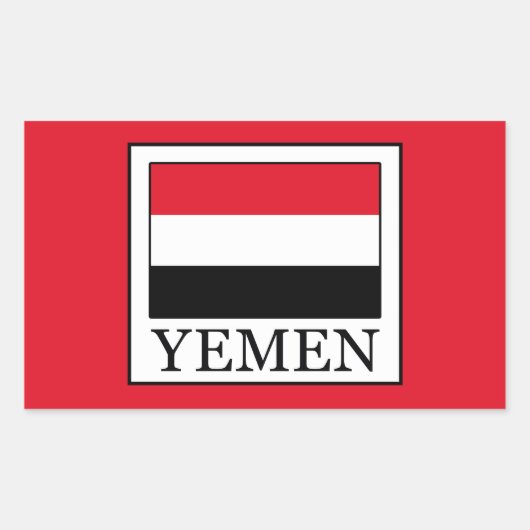 イエメン 長方形シール (正面)