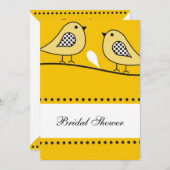 イエモダンローラブバードブライダルシャワー   招待状 (正面/裏面)