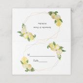 イエモダンローレモン&金ゴールドフレーム美しい プレイスカード (外部開封)