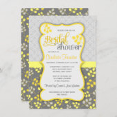 イエモダンロー&グレーエレガントブライダルシャワー 招待状 (正面/裏面)