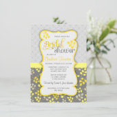 イエモダンロー&グレーエレガントブライダルシャワー 招待状 (スタンド正面)