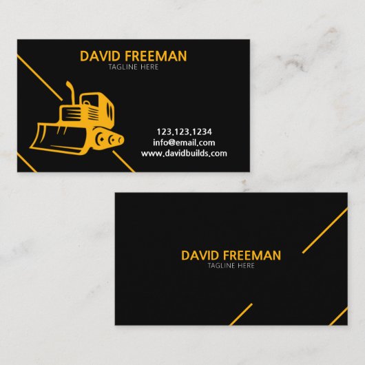 イエモダンロー&ブラックブルドーザー建築 名刺 (正面/裏面)