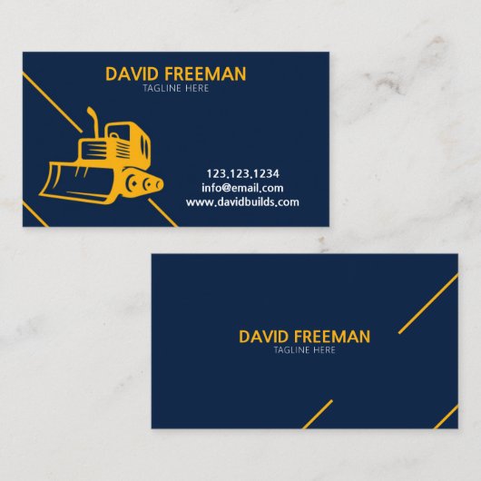 イエモダンロー&ブルーブルドーザー建築 名刺 (正面/裏面)