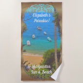 イエラパパラダイスマルガリータ1017 ビーチタオル (正面)