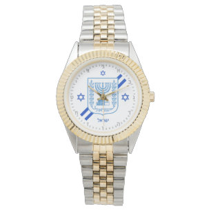 イエレガントスラエル見張りとイスラエル国旗、ヘブライ番号 腕時計