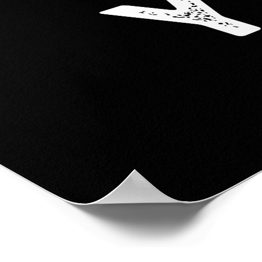 イエロおもしろいイエローレモンプンダークBG ポスター (角)