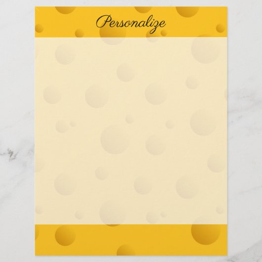 イエロおもしろいス・チーズのテクスチャー筆記紙 (正面)