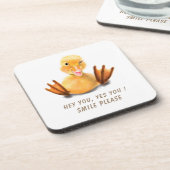 イエロおもしろいダックウッよくはしゃぐクハッピースマイルコースター コースター (左側)