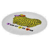 イエロおもしろいー中国のラム年〔占星術の〕十二宮図誕生日CutB カッティングボード (角)