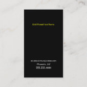 イエロかわいらしポピーと水玉模様名刺 名刺 (裏面)