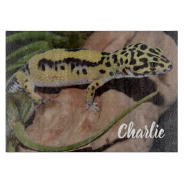 イエロはっきりしたレオパードGecko カッティングボード