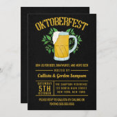 イエロアートーブブラックベ離れアオクトーバーフェストパーティー 招待状 (正面/裏面)