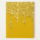 イエロエレガントドリップグリッターモノグラム プランナー手帳 (裏面)