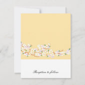 イエロエレガントブロッサム結婚式招待状 招待状 (裏面)