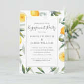 イエロエレガントレモンズ婚約パーティ招待状 招待状 (スタンド正面)