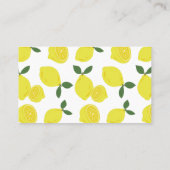 イエロエレガントレモンパーティー プレイスカード (裏面)