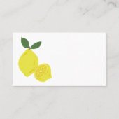 イエロエレガントレモンパーティー プレイスカード (正面)