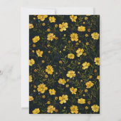 イエロエレガントーバターカップサプライズ誕生日パーティー 招待状 (裏面)