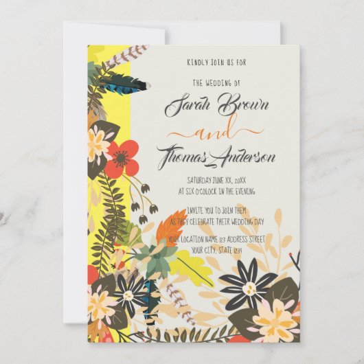 イエロカラフルーボホフローラ 招待状 (正面)