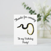 イエロシー蛇 お誕生日おめでとう サンキューカード (スタンド正面)