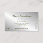 イエロスタイリッシュシルバーダイヤきらめくモンドイニシャル 名刺 (裏面)