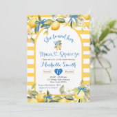 イエロスブルーレモンメインスクイーズブライダルシャワー 招待状 (スタンド正面)
