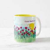 イエロドギー "Canis Floriferous" コーヒーマグ ツートーンマグカップ (正面右)