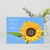 イエロパーソナライズされたンフラワーカードカスタム文字 カード (スタンド正面)