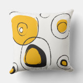 イエロファンキードットデザインレトロ装飾用クッション クッション (裏面)