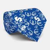 イエロファンキードル・ユーロ通貨パターンのタイ ネクタイ (ロール)