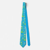イエロファンキードル・ユーロ通貨パターンのタイ ネクタイ (正面)