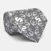 イエロファンキードル・ユーロ通貨パターンのタイ ネクタイ (ロール)