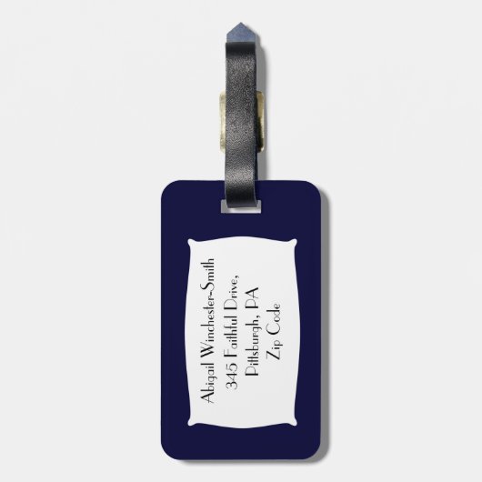 イエロフェイクー(石)宗教十字架/パーソナライズ ラゲッジタグ (裏面縦)