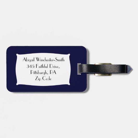 イエロフェイクー（石）宗教十字架/パーソナライズ ラゲッジタグ (裏面横)