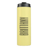 イエロミニマルブリデスメパーソナライズされたイド名シンプル式 タンブラー (正面)