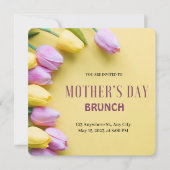 イエロモダンウィメンズデイブランチ招待状 招待状 (正面)